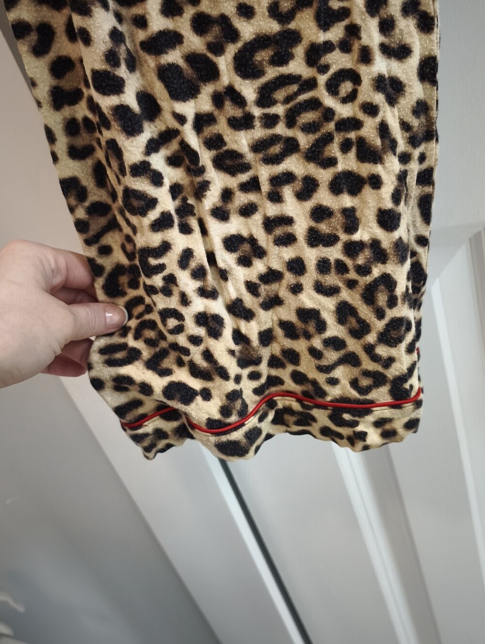 Gilligan & Omalley Leopard Print Button-Up Pajama Set - Picture 10 of 10